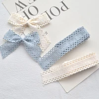 25mm hollow lace polyester webbing ribbon bow hairpin material 1 yard diy hair accessories head jewelry