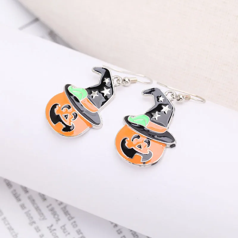 

New Pumpkin Drop Earrings Cartoon Funny Earring for Women Girls Accessories Halloween Party Jewelry 2021 Halloween Gift