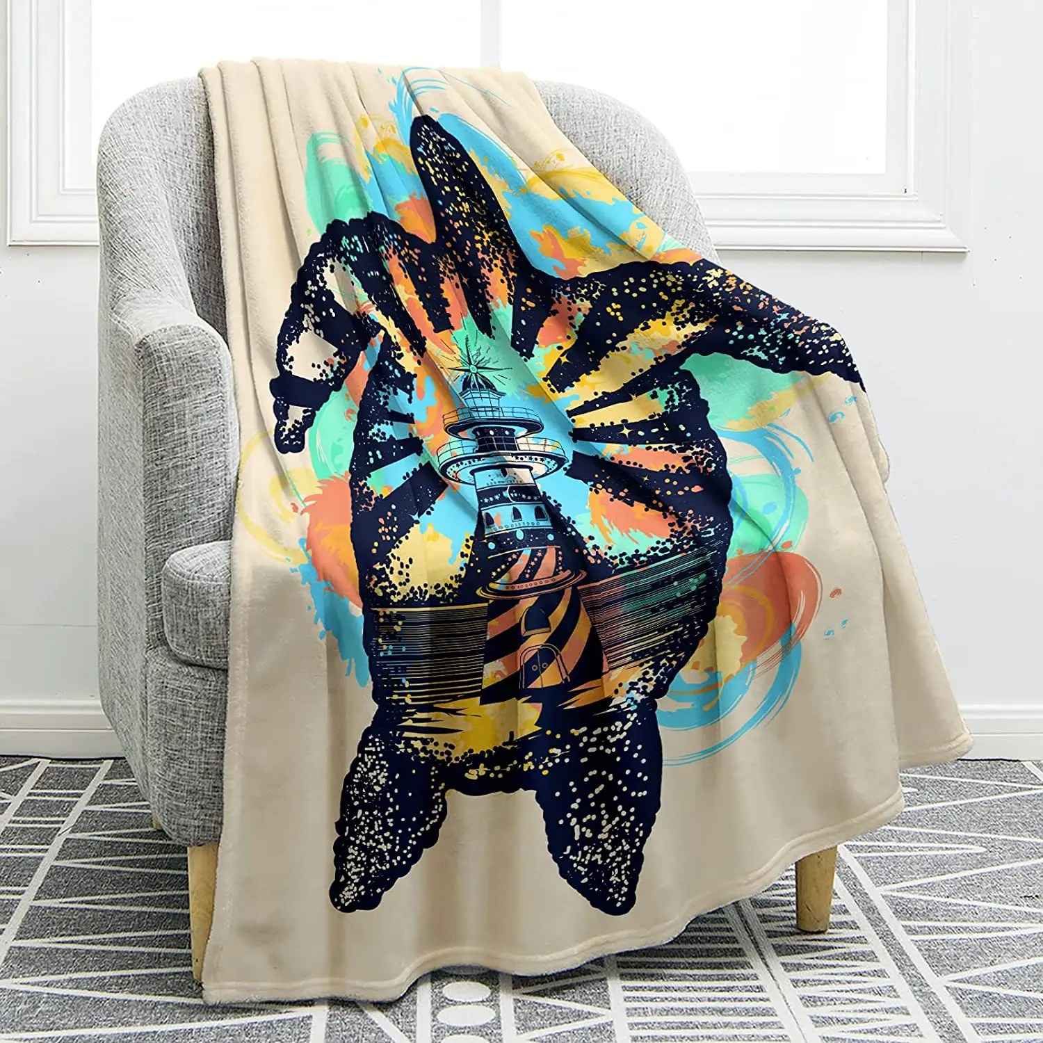 

Мягкое легкое удобное мягкое теплое одеяло с принтом морской черепахи, подарочное одеяло для детей, диван, стул, кровать, офис