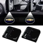 Автомобильный логотип, беспроводная Светодиодная лампа для двери, проектор Тени для Chevrolet Spark Sonic Camaro Volt Bolt Trax Malibu Cruze 2 3 4