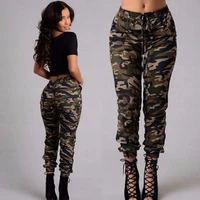 new hot stretchy waistband convergent trousers fashion plus size camouflage stylish skinny army green jeans pants women