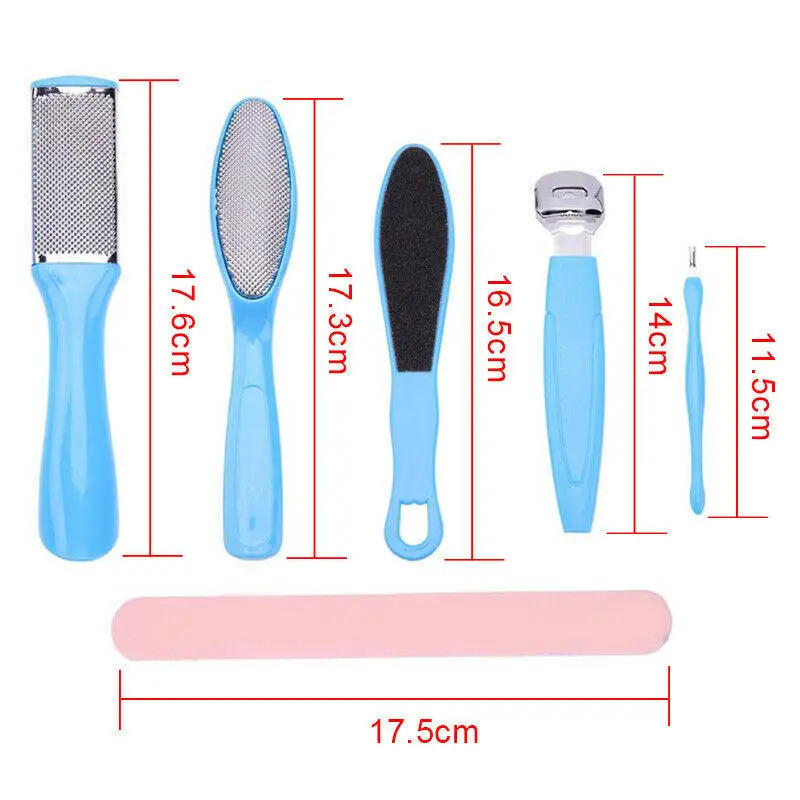 

8Pcs Gentle Foot Dead Hard Skin Remover Scraper Pedicure Portable Tool Kits