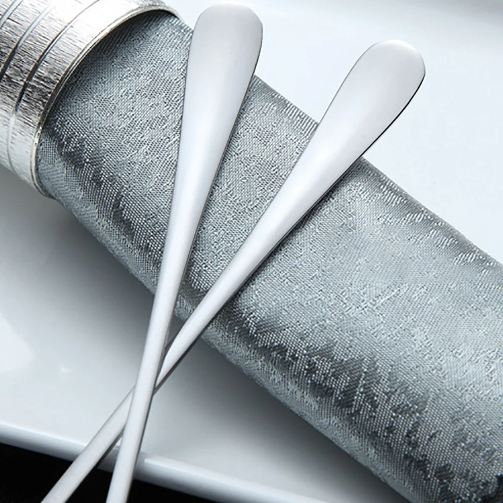 Длинная ручка из нержавеющей стали для мороженого десертный суповой кофе ложка