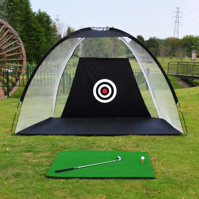 

1M 2M Golf Practice Net Tent Golf Hitting Cage GardenGolf Training Equipment Outdoor Indoor Grassland Mesh Golf Net XA147+A