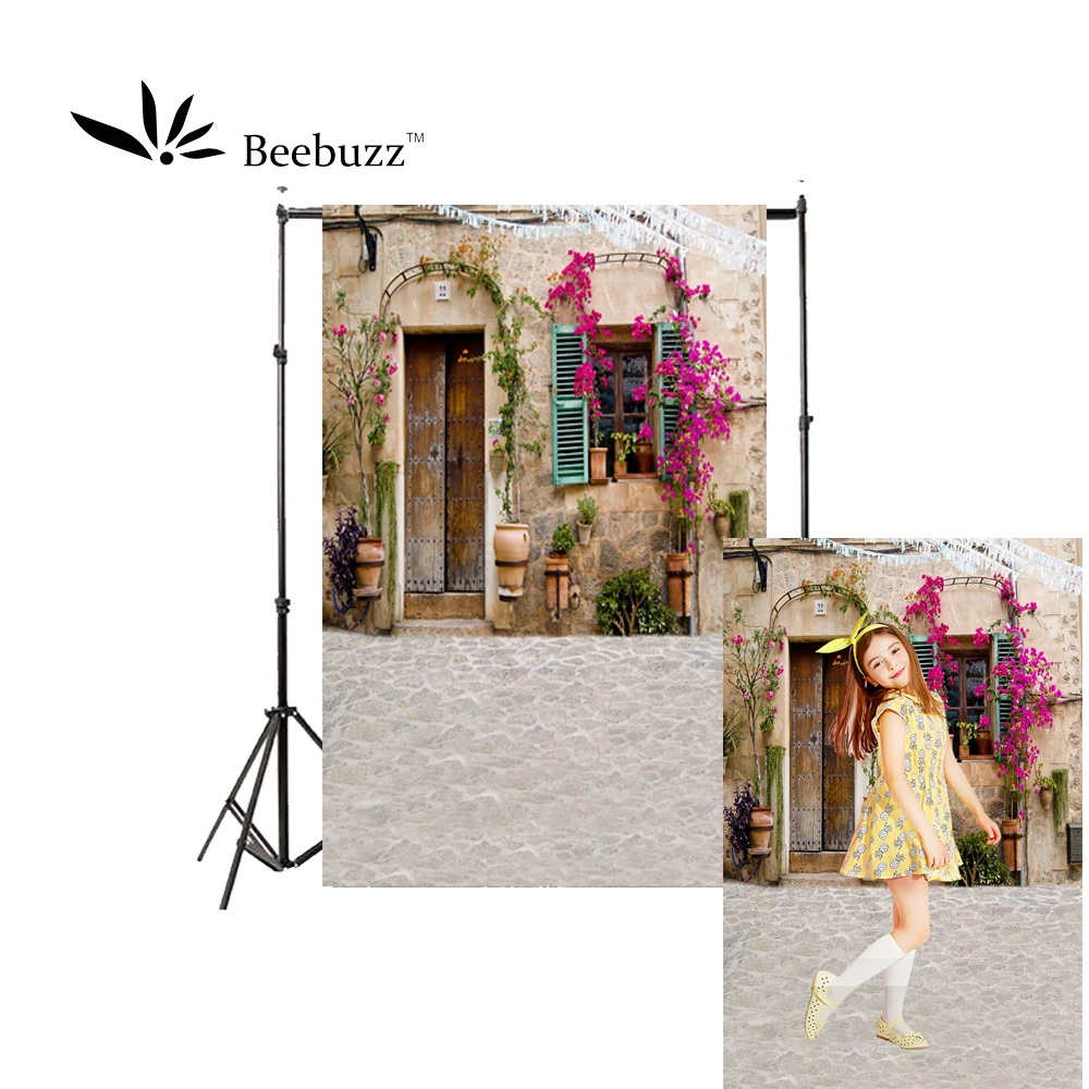 Beebuzz Фотофон красивый цветочный дом фон для фотостудии в стиле кантри с цветами |