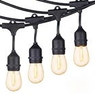 Наружная светодиодная гирлянда 5 м, 10 м, соединяемая Рождественская гирлянда коммерческого класса для внутреннего дворика с 1 Вт, светодиодная ретро-лампа Эдисона S14