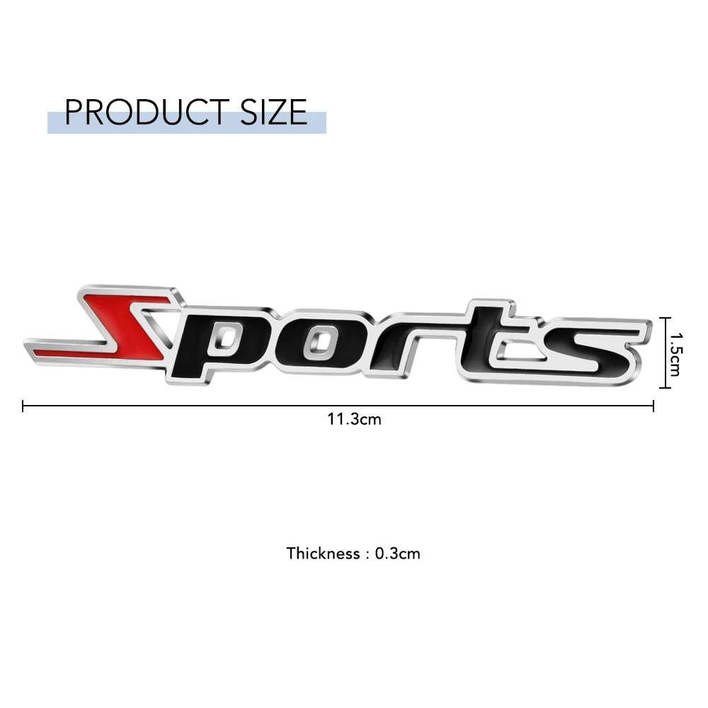 Автомобильный стикер Car Styling SPORT 3D Metal для Chery TIGGO 5 ARRIZO7 BONUS Great wall H6 H3 VOLVO V40 V60 S60 S80 XC60 XC90.