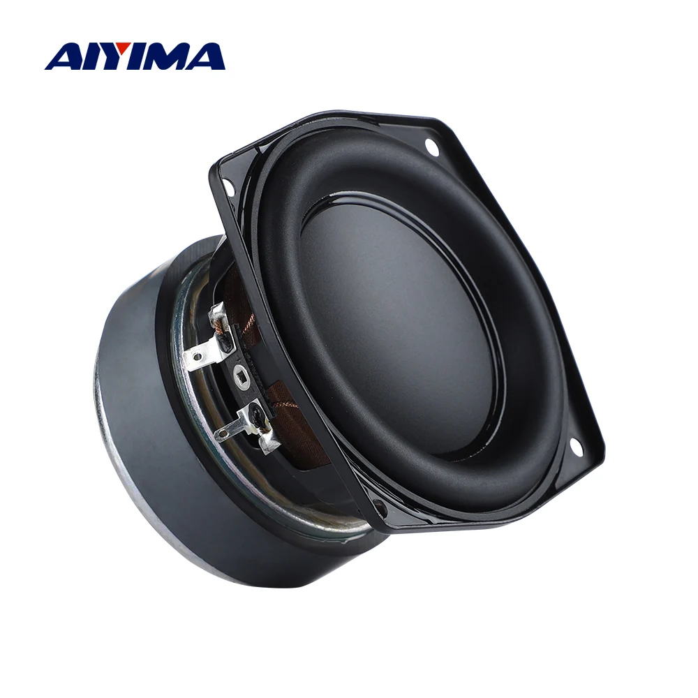 

AIYIMA 1Pcs 4 Inch Mid Range Woofer Speaker 4 Ohm 40W Home Theater Audio Low Frequency Loudspeaker Long Stroke Speaker Driver