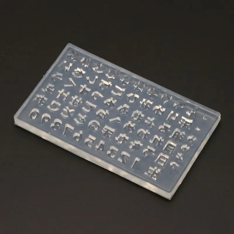

Japanese Alphabets Fifty Kana Number Nail Art Templates Resin Nail Carving Mold X7YC