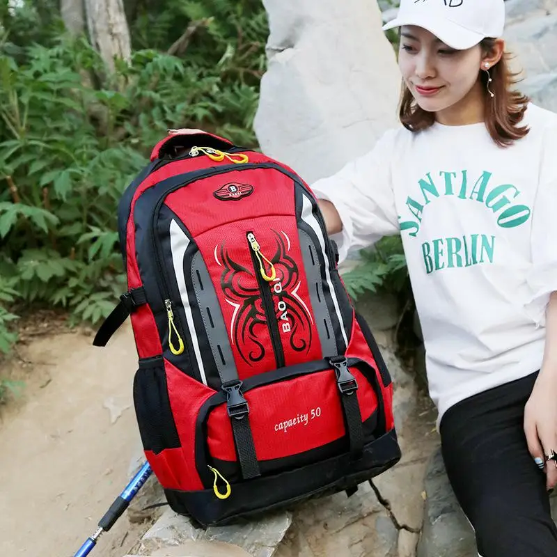 

50L unisex men backpack travel pack sports bag pack Outdoor Mountaineering Hiking Climbing Camping waterproof backpack for male