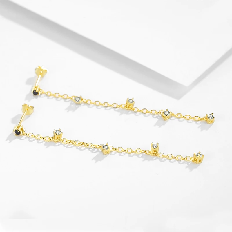 Женские серьги-подвески из серебра 925 пробы с фианитами | Украшения и аксессуары