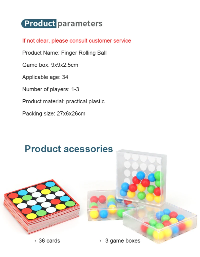 

Montessori Flexible Finger Board Finger Rolling Ball Palm Treasure Puzzle Toys Flexible Finger Chessboard Finger Rolling Game