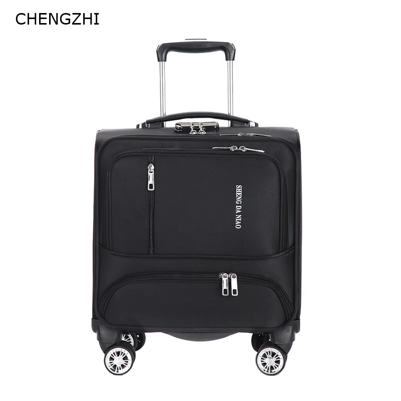 CHENGZHI 18 дюймов Сумка На Колесиках из ткани Оксфорд чемодан для мужчин деловой