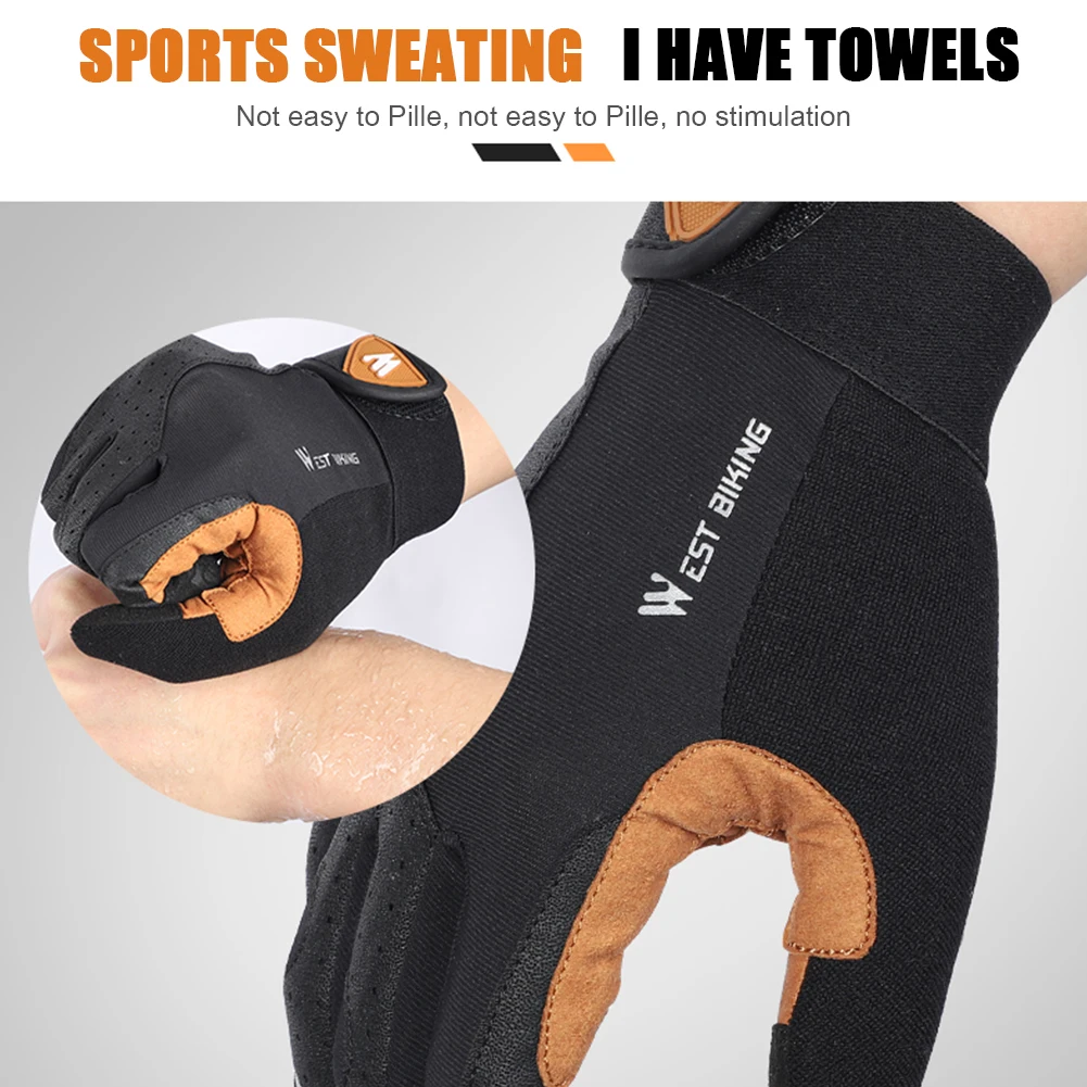 WEST BIKING велосипедные перчатки с закрытыми пальцами противоскользящие