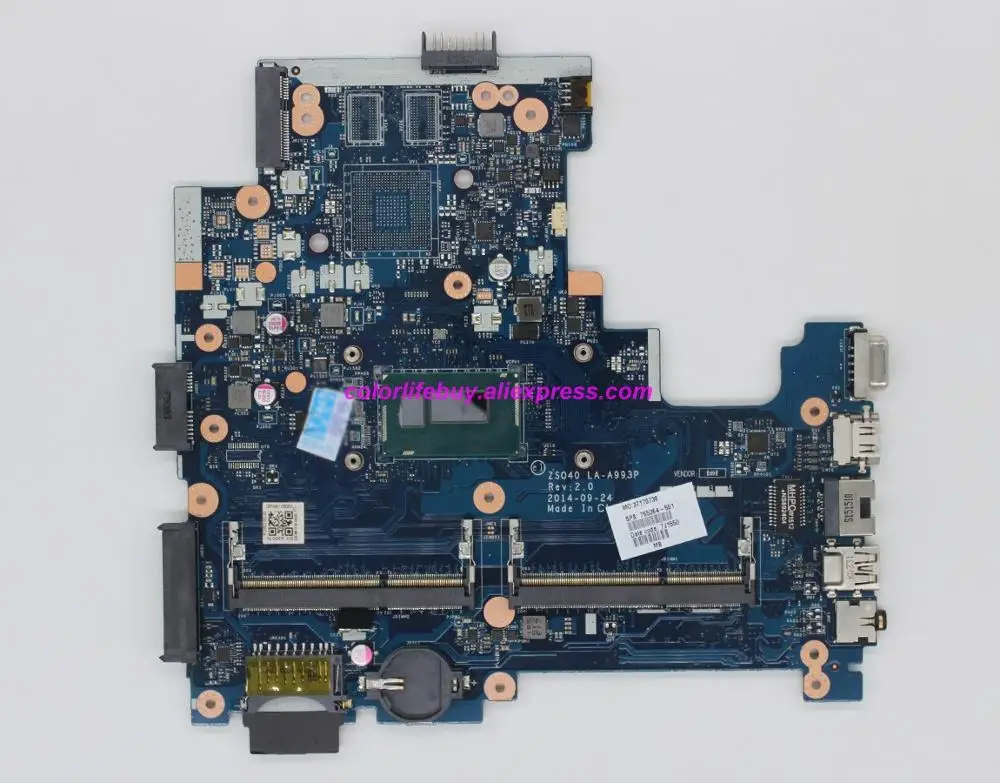 Genuine 765364-501 765364-601 765364-001 ZSO40 LA-A993P i3-4005U Laptop Motherboard for HP 14 14-R 14T-R100 240 G3 Notebook PC