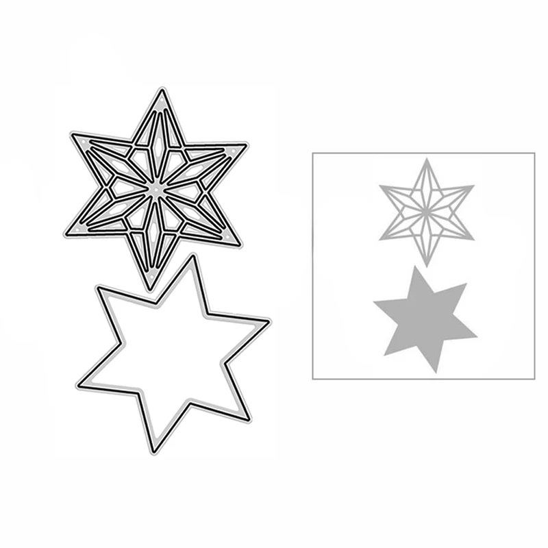 

New 2021 Star Snowflake DIY Craft Metal Cutting Dies for Scrapbooking and Card Making Pattern Decorative Embossing Mold No Stamp