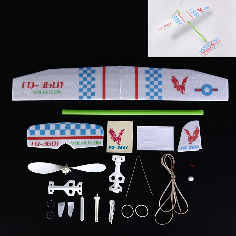 Рыцарь света резинкой питание самолет модель планера конкуренции комплект с