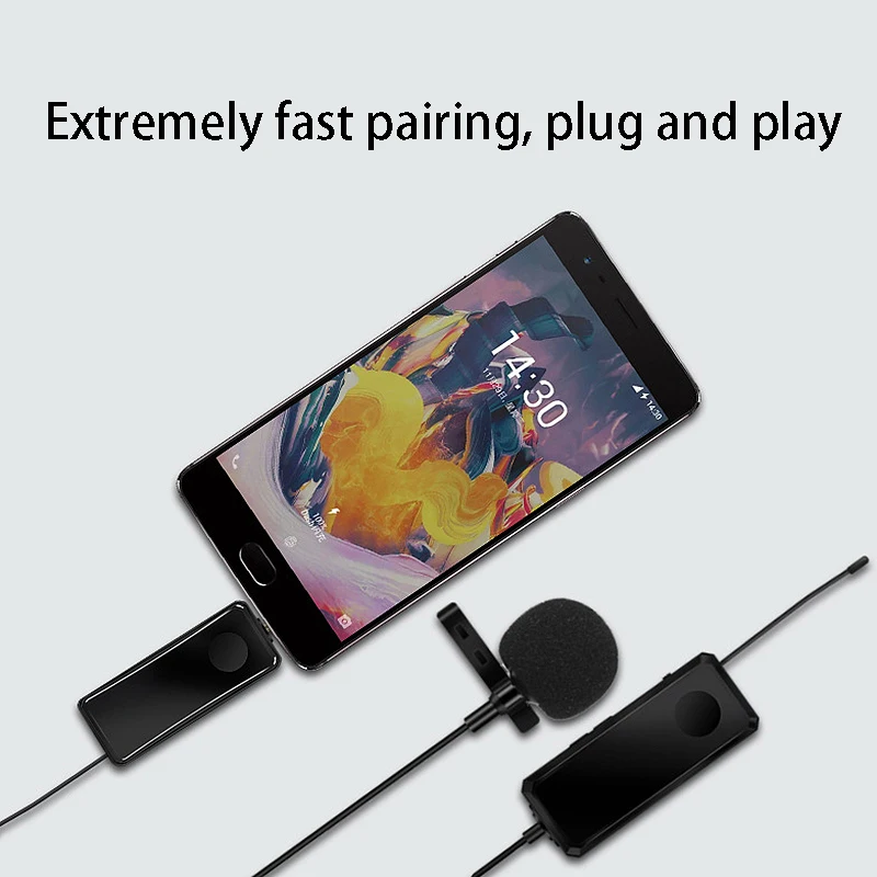 

UHF One for One Lavalier Wireless Microphone for Mobile Phone Live Recording SLR Camera Video Interview