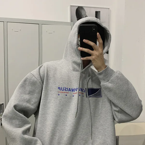 Уличный свитер с капюшоном старинный винтажный Женская свободная одежда для