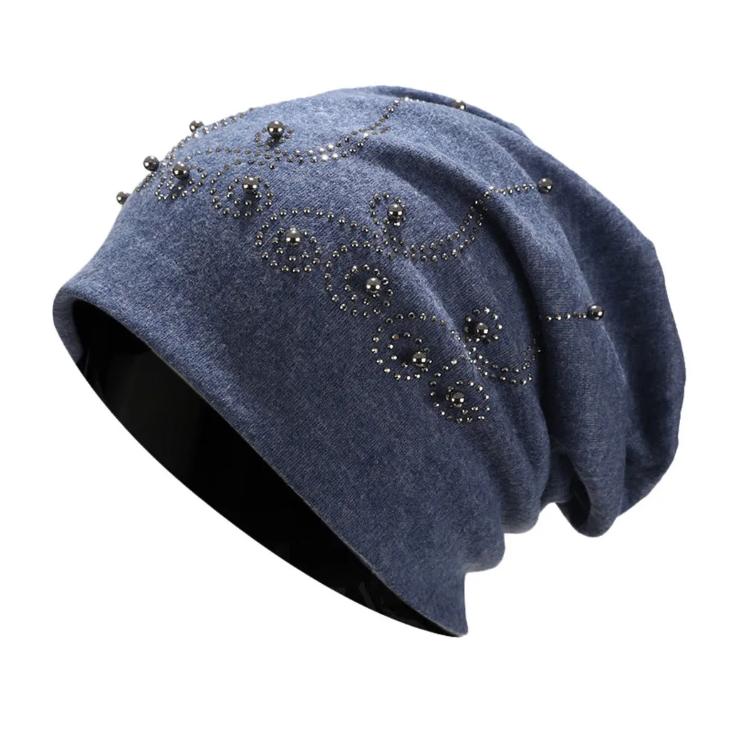 Женская зимняя модная теплая объемная мешковатая эластичная шапка с напуском