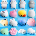 Миниатюрный Сжимаемый мягкий мяч для снятия стресса с милой кошкой, меняющий цвет, мягкая липкая игрушка для снятия стресса