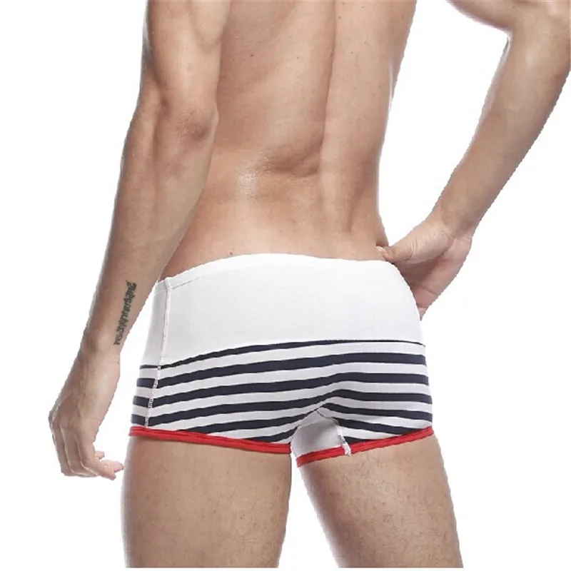 Мужское нижнее белье боксеры из 100% хлопка темно синие модные дизайнерские