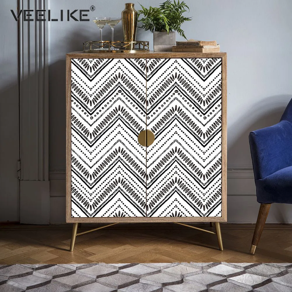 

Nordic Style Wave Wall Stickers Geometric Pattern Wallpaper TV Background Wall Furniture Self Adhesive Decorative Embossed Films