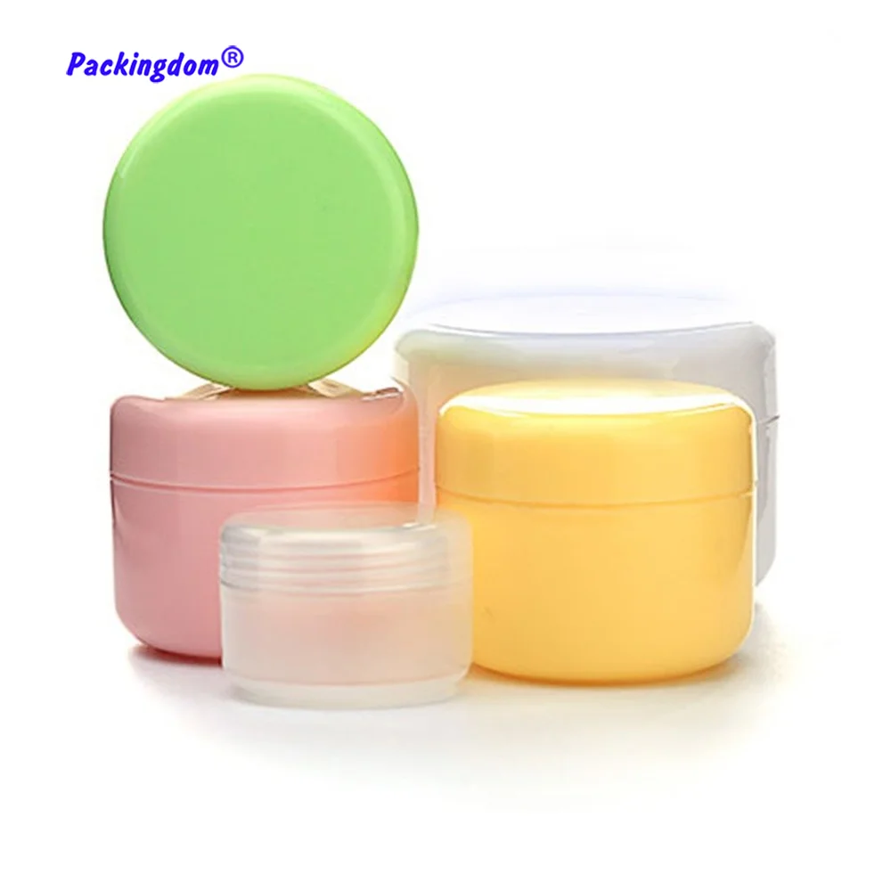 

10pcs Cosmetics Cream Container Round Empty Plastic Jar with Inner Lids Colored Containers Pot 10g 20g 30g 50g 100g 150g 250g