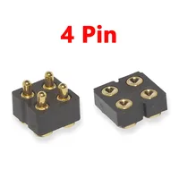 50pcs Spring Loaded Power Connector Pogo Pin 4Pin 6Pin Male Female Target Contact Concave Face Through Holes Pogopin Probe PCB