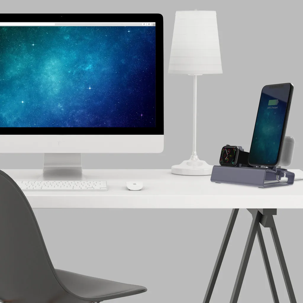 Алюминиевая док станция Держатель для зарядки iwatch Watch 5 4 3 2 1 AirPods iPhone 11 X XR XS Max