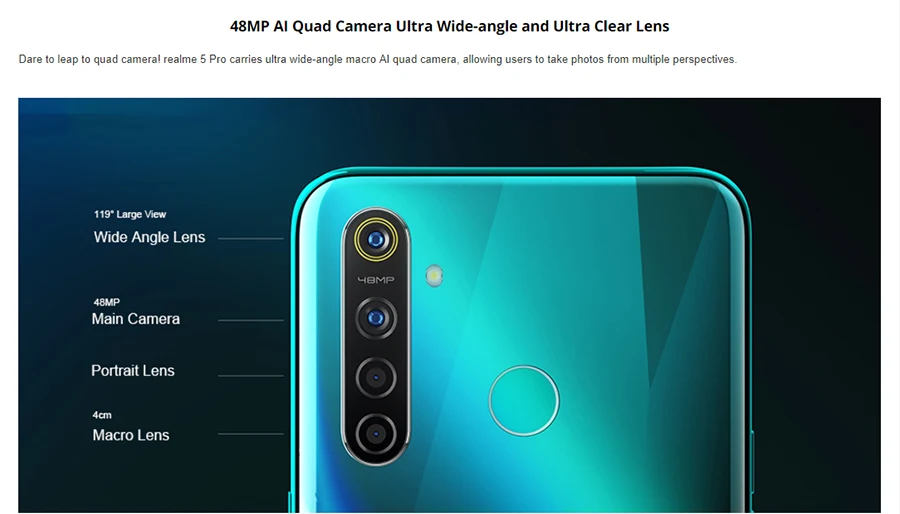 EU версия OPPO Realme 5 Pro 6,3 ''4/8 ГБ Оперативная память 128 Гб Встроенная память Восьмиядерный 4035 мА/ч, 48MP+ 16MP Quad камеры, быстрая зарядка, мобильный телефон