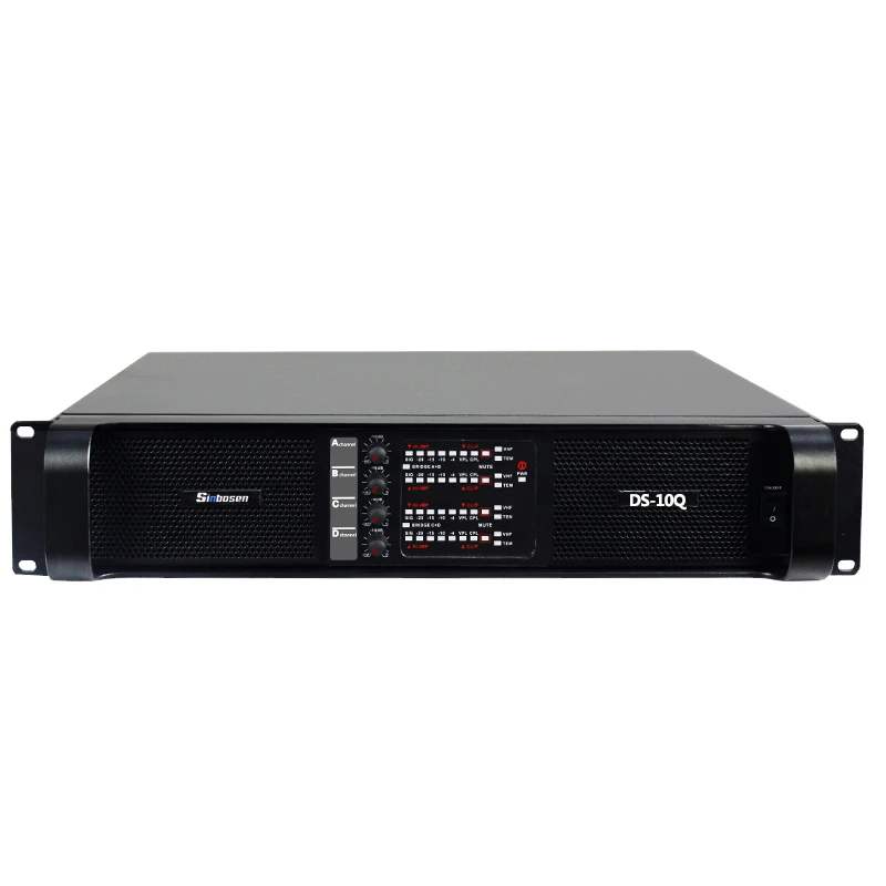 Черный 4ch x 1000 Вт динамик усилитель DS-10Q - Цвет: Черный
