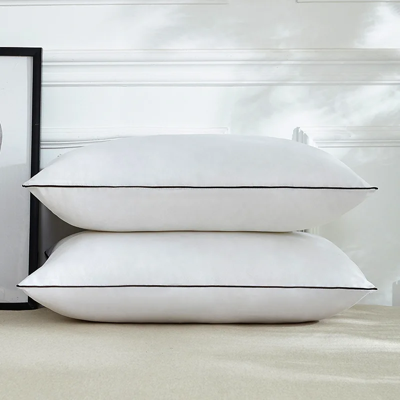 2 шт. Подушка отель один подушки двойной плетеный натуральный хлопок сатин