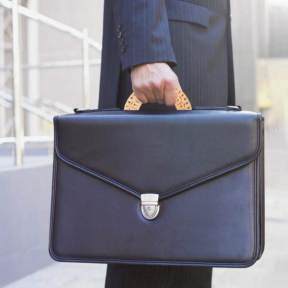 

1Pc Straw Woven Handbag Handle DIY Bag Handle Replacement (Wood Color)