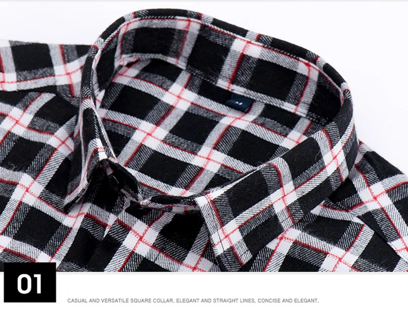 AOLIWEN2019 Мужская модная клетчатая рубашка летняя с длинными рукавами мужская