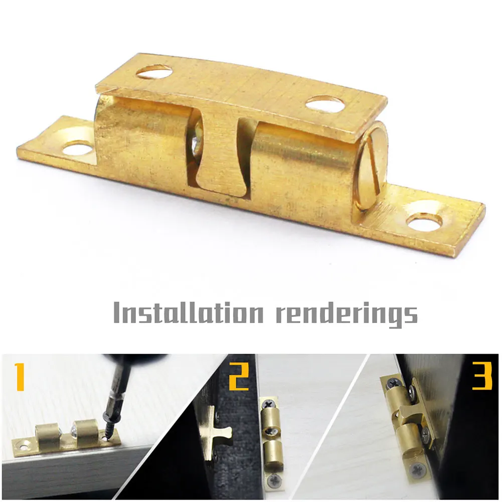4 шт. фиксатор замка латунная мебель нержавеющий шкаф гибкая домашняя дверь Ловца