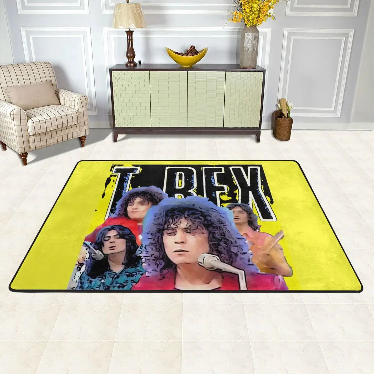 T-REX напольный коврик ковер из полиэстера нескользящий для ванной кухни балкона