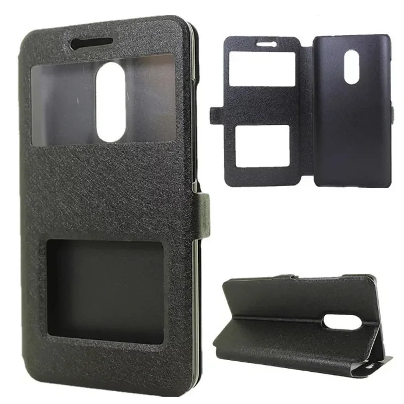 Global Phone Case For Xiaomi Redmi Note 4X Quick Answer View Window PU Leather Flip Cover 4 | Мобильные телефоны и