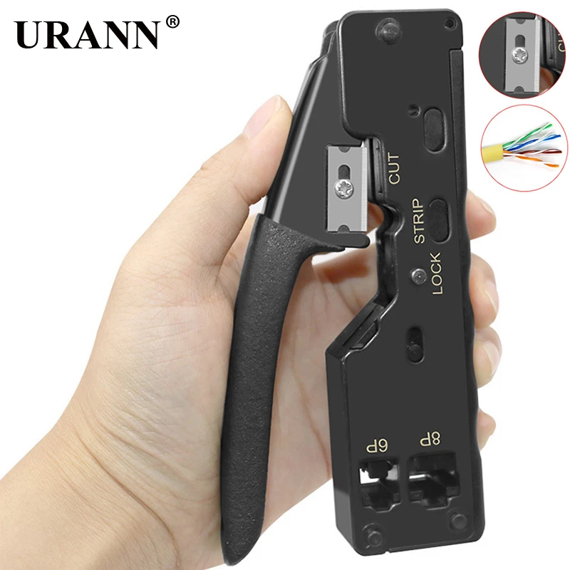Cat7 cat8 хвост Зажим rj45 разъем обжимные плоскогубцы cat5e cat6 кабельный зажим rj11 6p телефонная линия зажим плоскогубцы сетевой инструмент