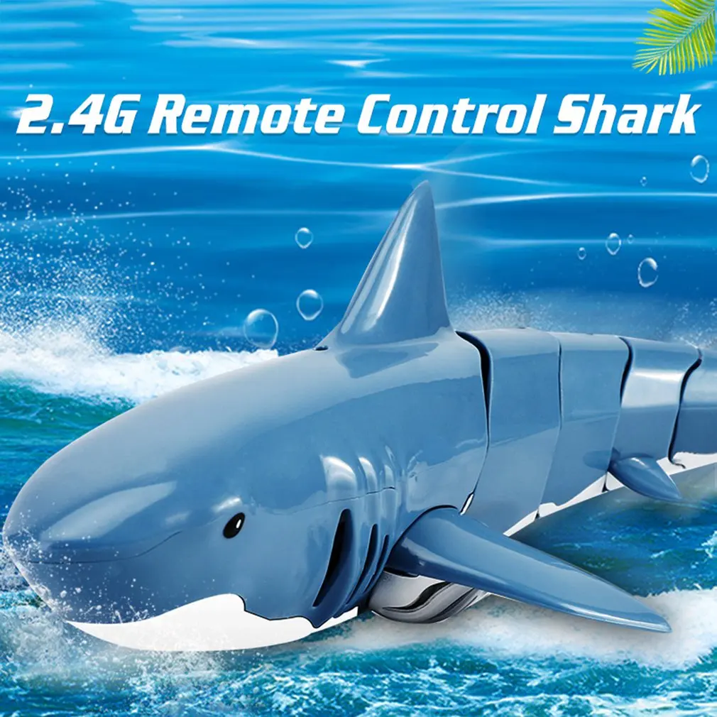 

RC Simulation Shark Toys 2.4G 4CH Waterproof Electric Remote Control Shark Boat Swimming Pool Bathroom Children Toys Gift