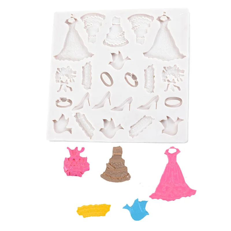 

New Wedding Cake Ring Crown Silicone Mold Chocolate Diy Cake Decoration Baking Glue Tool Silicone Mold for Epoxy Resin