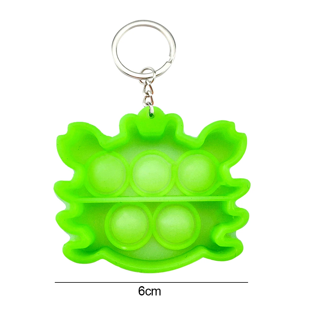 

New Fidget Toys Parent-Child Anti-Stress Keyring Pendant Vent Toys Fidget Sensory Toy Push Bubble Keychain Decorative Toys