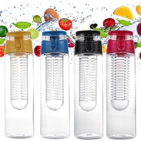 700800 ml portable infuser water bottle sports lemon juice bottle flip lid for kitchen table camping travel outdoor