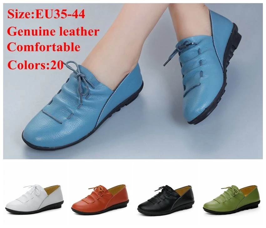 

Fashion Women Casual Shoes Wedge Shoes Flat Shoes Genuine Leather Shoes Doug Shoes Mother Shoes Slip on Shoes