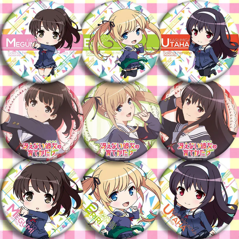 

Brdwn Saenai Heroine no Sodatekata Katou Megumi Sawamura Spencer Eriri Kasumigaoka Utaha Hyodo Michiru Izumi Cosplay Badge