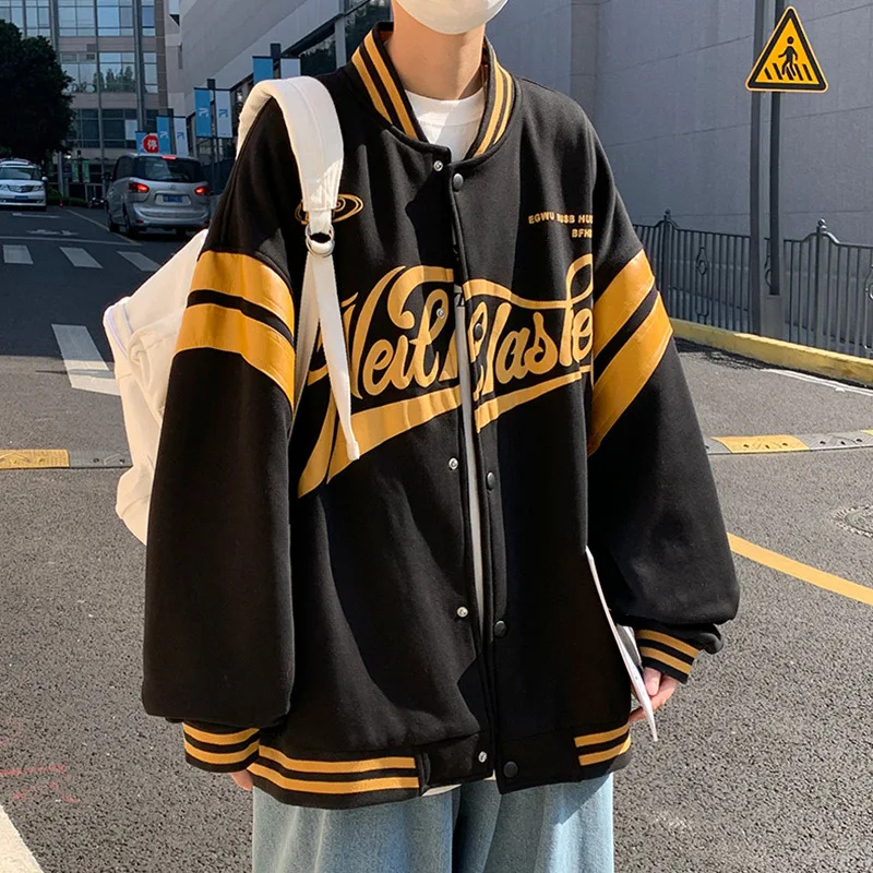 Креативная бейсбольная Униформа с алфавитом для старшей школы Мужская