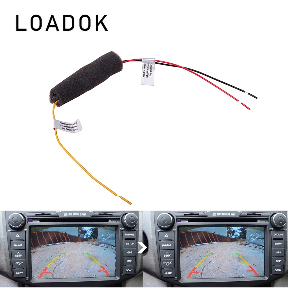 

Car Parking Camera 12V DC Power Filter Rectifier Anti Interference Cable for EU Car Reverse Backup Camera Cables Inyectores