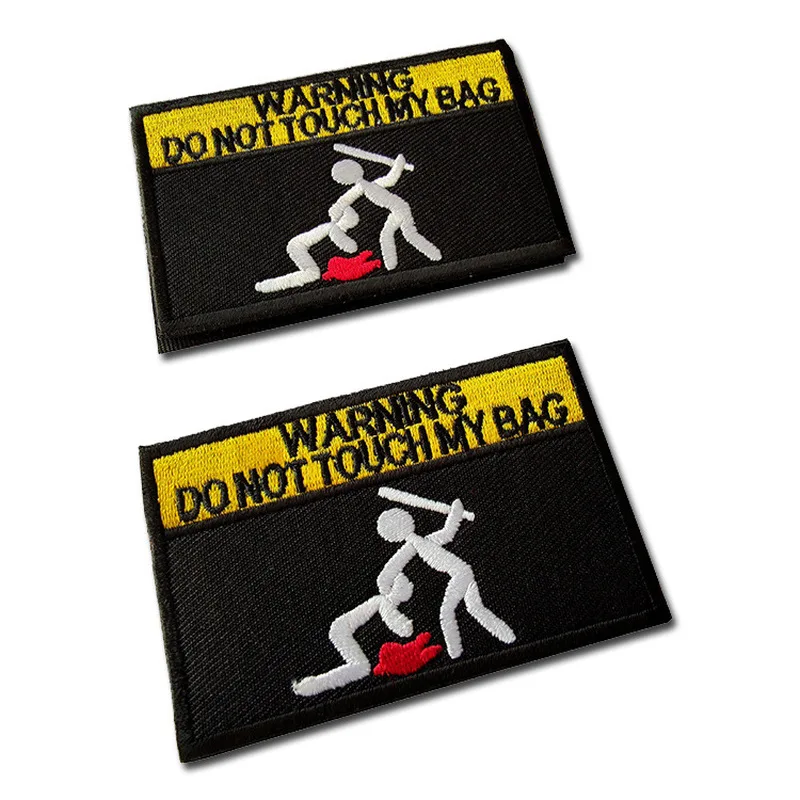 Рюкзак с вышитой застежкой-липучкой предупреждение не Двигайте мой рюкзак