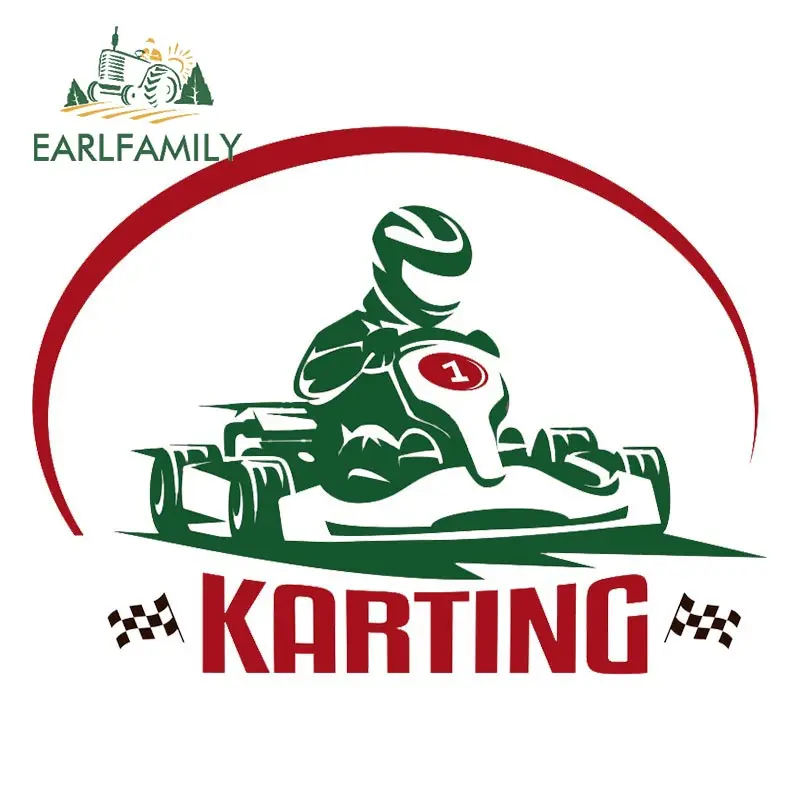 

EARLFAMILY 13 см x 9,7 см, наклейка для каратинга, гоночный карт, картинг, наклейка s, виниловый кузов автомобиля, багажник 4x4, украшение, Забавный Стайлинг автомобиля