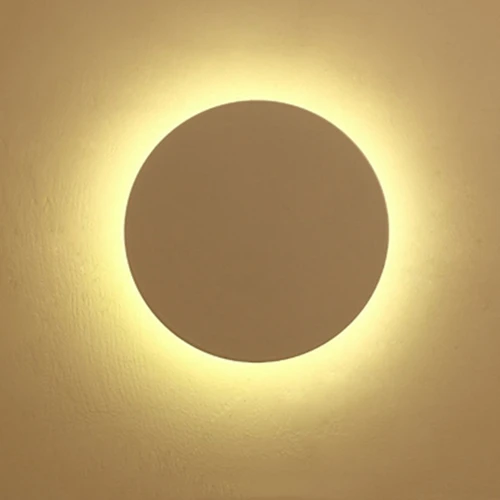 White Современный Креативный светодиодный потолочный светильник eclipse с комбинированным инженерным фоном, круглый потолочный светильник для спальни - Цвет корпуса: White